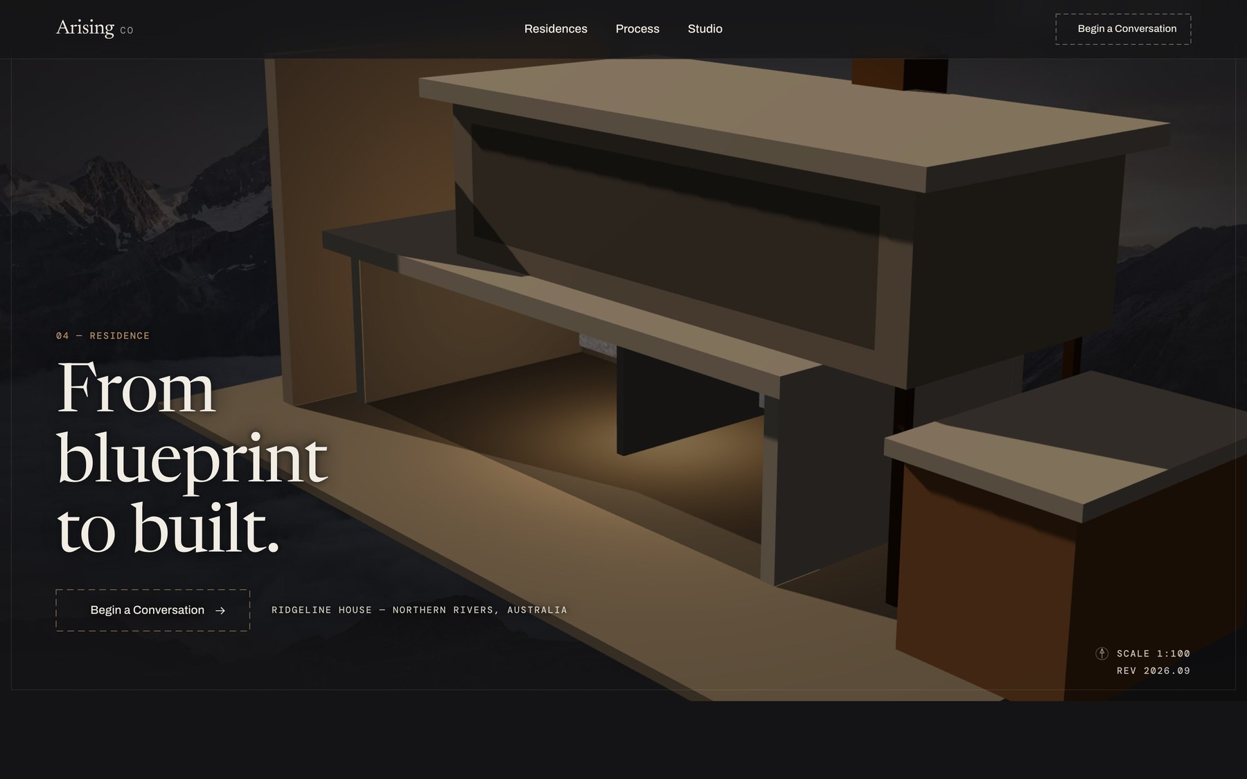 Blueprint Arising website designed by Arising Co